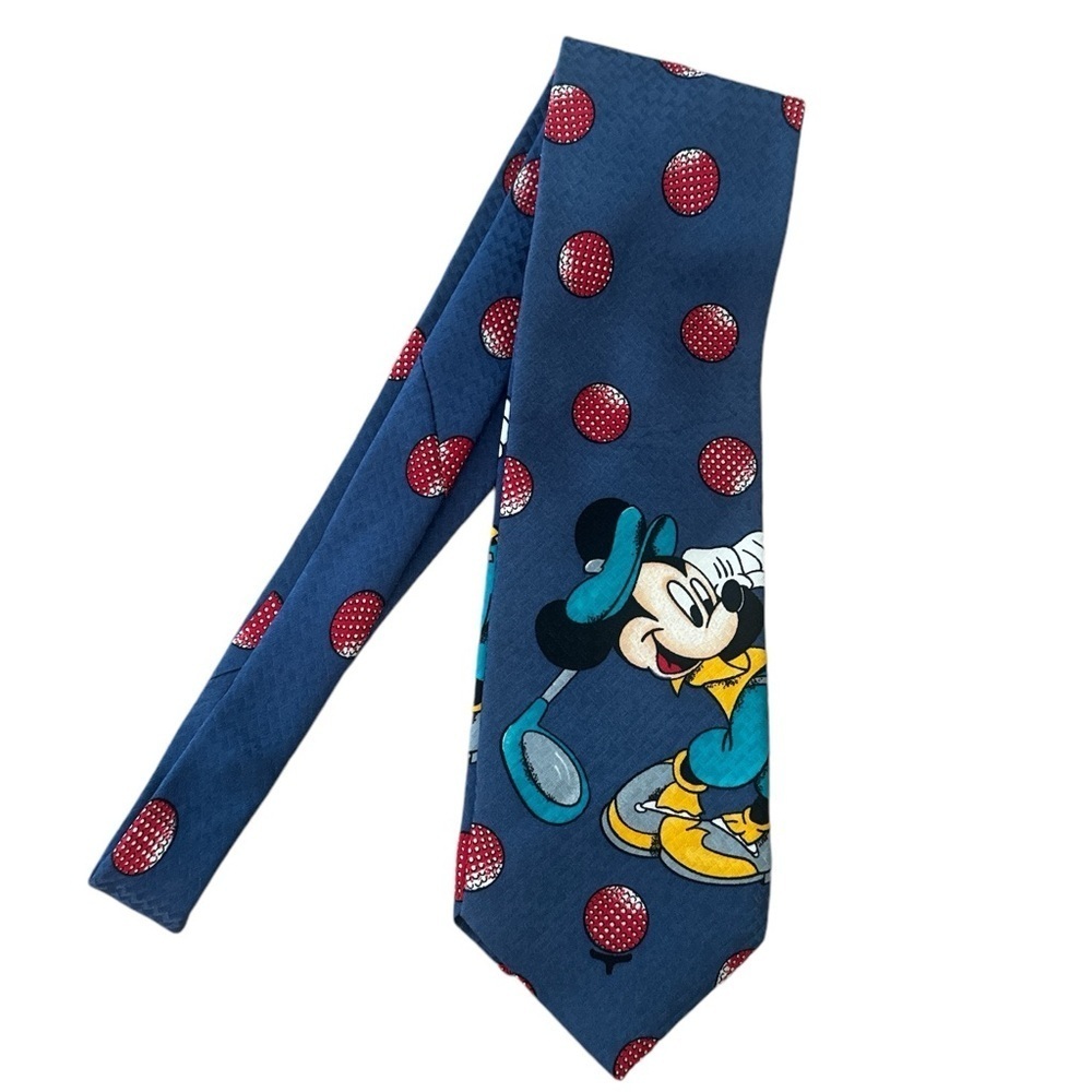 Disney Golf Micky Mouse 100% Silk Tie - Picture 1 of 5